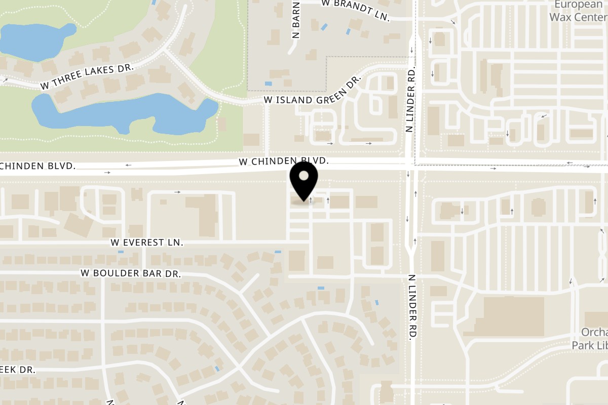 Map showing the location of Bruchi's CheeseSteaks & Subs Meridian - 1793 W Chinden on 1793 W Chinden in Meridian