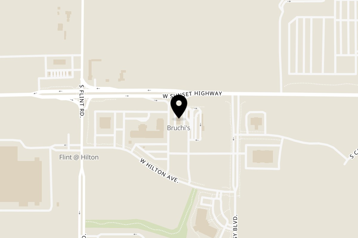 Map showing the location of Bruchi's CheeseSteaks & Subs Spokane - 9013 W Sunset on 9013 W Sunset Hwy in Spokane